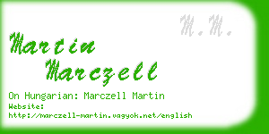 martin marczell business card